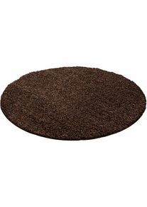 Ayyildiz Teppiche , Hochflor-Teppich »Dream Shaggy« rund 50 mm Höhe Langflor, auch rechteckig, Läufer, Wohnzimmer Schlafzimmer , braun ,...