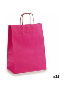 Pincello, Geschenkverpackung, Papiertaschen 24 x 12 x 40 cm Rosa (25 Stück) (Geschenktüte, 25 x)