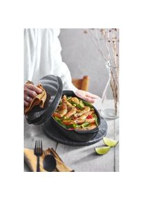 Emile Henry Papillote Stoomschaal Fusain 30,5x17,5x9cm (20.EH798441), Auflaufform, Schwarz