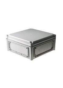 Fibox Fibox EK Series Grey Polycarbonate Enclosure, IP66, IP67, Flanged, Grey Lid, 280 x 280 x 130mm - EKOE 130 G + EKOVT