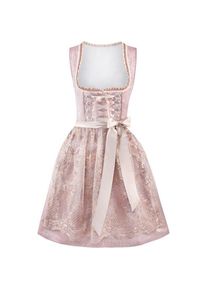 Stockerpoint, Damen, Kleider, Damen Amena Mini Dirndl mit Kanten Schürze, gewebt, Rosa, (44)