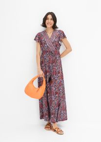 bonprix Femei Rochie maxi cu imprimeu, albastru, 32/34