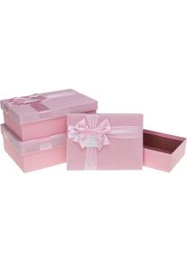 Rozette, Geschenkverpackung, Geschenkbox mit Schleife, 3 Stück, rosa ROSETT (Geschenkbox, 3 x)