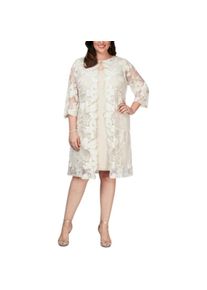 Alex Evenings, Damen, Kleider, Abito da Cocktail e Festa Stratificato Ricamato, Braun, (3XL)