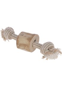 KERBL Pet Kaffeeholz Hantel Hundespielzeug, 20cm