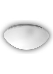 Niermann Stand By, Wandleuchte + Deckenleuchte, Niermann LED 8W Nurglasleuchte satiniert Klarrand, 20cm, warmweiss, Made in EU