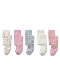 Tchibo - 5 Kinder-Strumpfhosen - Baby - Gr. 74/80 - creme