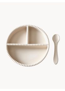 Jack o Juno Silikónový detský riad Bubble, 2 ks Biela Umelá hmota Rôzne veľkosti