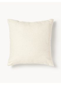 Buklé exteriérový vankúš Alka Biela Umelé vlákno, Buklé Š 45 x D 45 cm | Westwing Collection