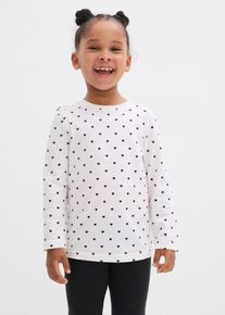 bonprix Tričko s dlhým rukávom z čistej bio bavlny (3 ks v balení), biela, 116/122