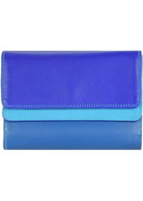 mywalit, Damen, Portemonnaie, Geldbörse Double Flap Purse Wallet, Blau