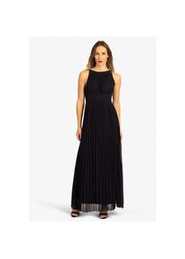 Apart Fashion, Damen, Kleider, Chiffon-Abendkleid mit Plissees, amerikanischem Halsausschnitt und asymmetrischem Gürtel, Blau, (42)