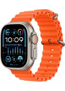Apple Smartwatch »Watch Ultra 2 Titanium« (4,9 cm / 1,92 ′′) Watch OS 10;Siri;EKG;Herzfrequenz in grau, Größe One-Size