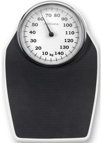 Medisana Personenwaage »PSD« Retrodesign, Batteriefrei, mechanische Funktion, analoge Vollsicht in schwarz