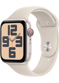 Apple Smartwatch »Watch SE Aluminium« (4,4 cm / 1,73) Watch OS 10;Siri;EKG;Herzfrequenz in beige, Größe S/M