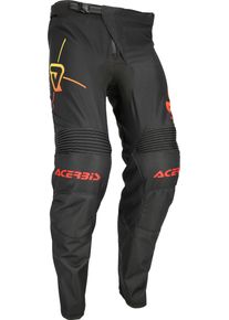 Acerbis Track Inc., textile pants , color: Black/Orange , size: 34