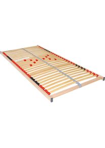 Lattenrost , Holz , Birke , Schichtholz , 3-Zonen , 90x200 cm , Federleisten mit Duokappen, Mittelgurt, individuelle Liegehärteeinstellung, nicht