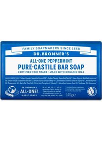 Dr. Bronner's Dr. Bronner's, Handseife, Dr Bronner's Peppermint Pure-Castile Bar Soap with Organic Oils and Fairtrade Ingredients 140g Bar P (Kernseife, 147.90 ml)