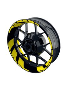 One-Wheel Felgenaufkleber Chainsaw gelb glänzend - Motorradteile & Ersatzteile - Reifen & Felgen - Felgenaufkleber
