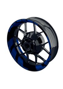 One-Wheel Felgenaufkleber Chainsaw blau glänzend - Motorradteile & Ersatzteile - Reifen & Felgen - Felgenaufkleber