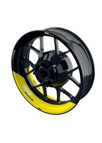 One-Wheel Felgenaufkleber 125 Racing geteilt halb halb gelb glänzend - Motorradteile & Ersatzteile - Reifen & Felgen - Felgenaufkleber