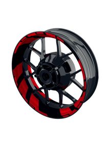 One-Wheel Felgenaufkleber Chainsaw rot glänzend - Motorradteile & Ersatzteile - Reifen & Felgen - Felgenaufkleber