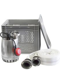 Hochwasser-Set HWK 220, mit C-Kupplung, Edelstahl, max. 12,7 m, 0,45 kW