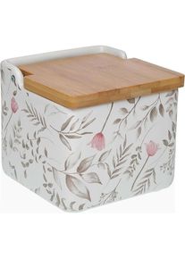 Versa Salzstreuer mit Deckel Caprice aus Keramik Dolomite 12,2 x 11,5 x 12,2 cm, Pfeffermühle + Salzmühle