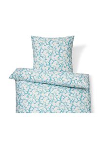 Tchibo - Pościel bawełniana premium - kolor: niebieski/biały