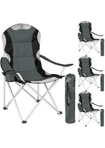 TecTake GmbH tectake sedia da campeggio imbottitasedia da esterna imbottita grigio - 401297