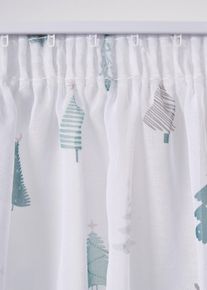 bonprix Firana z nadrukiem choinki (1 szt.), biały, Wys./szer. 145/135 cm
