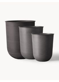 DBKD Macetas Out, set de 3 Marrón Metal Set de diferentes tamaños
