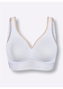 wäschepur Dames Comfortbeha zonder beugel in wit/ivoor ,maat 85C, Witt, 83% Polyamide, 17% Elastan
