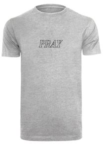 Mister Tee Koszulka 'Pray Hands' dla mężczyzn nakrapiany szary / czarny Rozmiar L