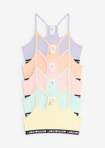 bonprix Bustieră cu bumbac organic moale (set/5 buc.), galben, 140/146