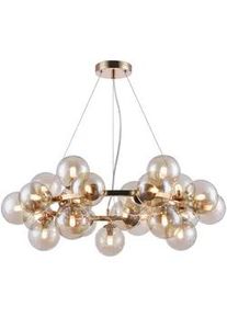 Maytoni Pendelleuchte , Goldfarben , Metall, Glas , 69x23.8x69 cm , Ce , beliebig kürzbar , Lampen & Leuchten, Innenbeleuchtung, Hängeleuchten, Pendelleuchten