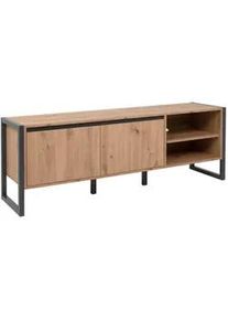 Z2 Mid.you Tv-Element , Anthrazit, Eichefarben , Holzwerkstoff , 3 Fächer , 160x55x40 cm , Babymöbel & Kindermöbel, Kinderzimmer & Jugendzimmer, Phonomöbel