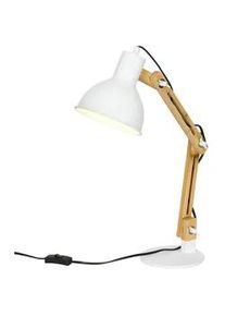 HOMCOM Schreibtischlampe, Metall, Weiß , E27 , 15.5x50x36 cm , Lampen & Leuchten, Innenbeleuchtung, Tischlampen, Tischlampen