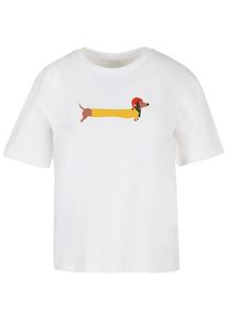 Merchcode T-shirt 'Christmas Dog' Femme blanc taille XS