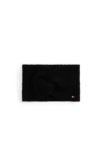 Tommy Hilfiger , Stirnband »TH FLAG FLUFFY« flauschig mit Wolle, ca. 20x11 cm, Rippstrick , Black