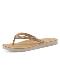 Tamaris , Zehentrenner , Sommerschuh, Schlappen, Strandschuh in Flechtoptik , beige kombiniert , 39 , 39 , Schicker Zehentrenner für Strand und...
