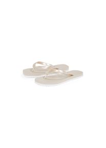 Calvin Klein Jeans , Zehentrenner »THONG+ TPU METALLIC« Sommerschuh, Badeschuh, Schlappen, Strandschuh mit Zehensteg , creme-weiß , 38 , 38 ,...