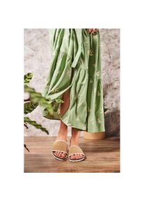 Aniston SHOES, Damen, Pantolette , Sommerschuh, Strandschuh, Fu&szlig;bett - NEUE KOLLEKTION, sandfarben, 37, sandfarben, Sommerliche Pantolette mit 