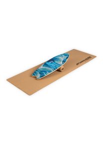 BoarderKING Indoorboard Wave, egyensúlyozó deszka, alátét, henger, fa / parafa