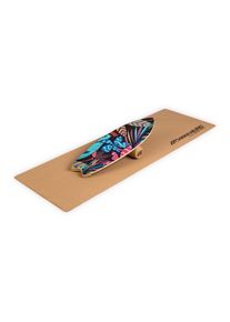 BoarderKING Indoorboard Wave, egyensúlyozó deszka, alátét, henger, fa / parafa