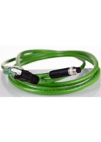 Phoenix Contact Phoenix ContactNBC-M, 2m Cat5, Green M8 to Male RJ45 Male Shielded, Terminated PVC Sheath - 1407353