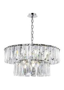 Maytoni Pendelleuchte , Chromfarben , Metall, Glas , 68x37x68 cm , Ce , höhenverstellbar, beliebig kürzbar , Lampen & Leuchten, Innenbeleuchtung, Hängeleuchten, Pendelleuchten