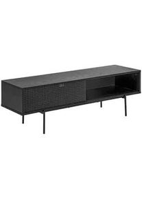 Actona Mid.you Lowboard , Schwarz , Metall, Holzwerkstoff , 140x44.5x40 cm , Reach , Kleinmöbel