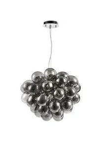 Maytoni Pendelleuchte , Grau, Nickelfarben , Metall, Glas , Kugel , 40x50x50 cm , Ce , beliebig kürzbar, gleichmäßige Lichtverteilung , Lampen & Leuchten, Innenbeleuchtung, Hängeleuchten, Pendelleuchten
