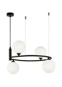 Maytoni Pendelleuchte , Schwarz , Metall, Glas , 43.5x28x39 cm , höhenverstellbar, beliebig kürzbar, gleichmäßige Lichtverteilung , Lampen & Leuchten, Innenbeleuchtung, Hängeleuchten, Pendelleuchten